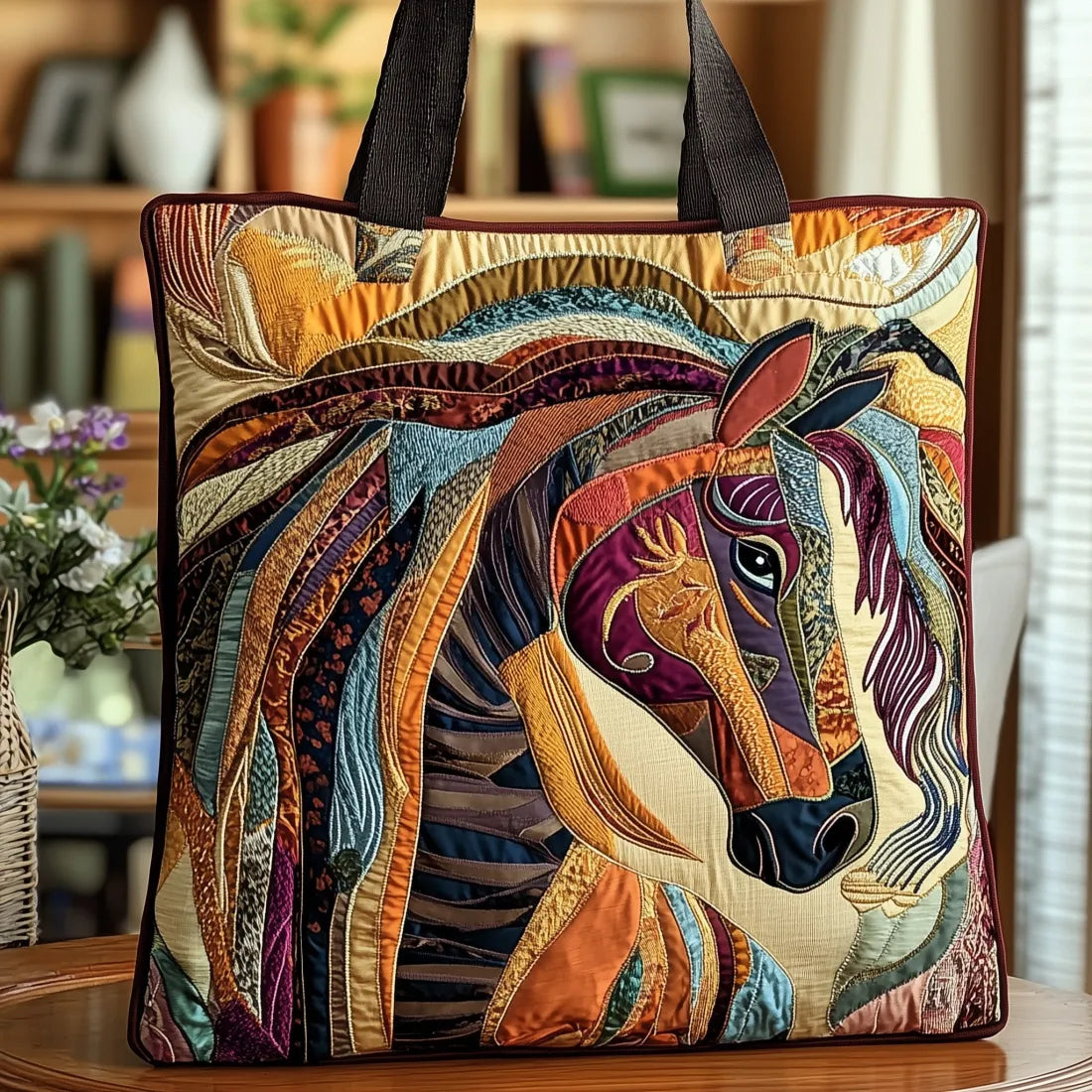 Ambachtelijke Tas - Paard in Multikleur Mozaïek