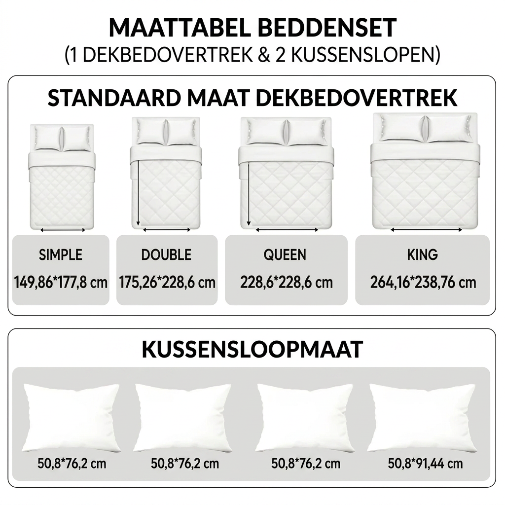 3-delige gestikte bedset - Zonnige Charme