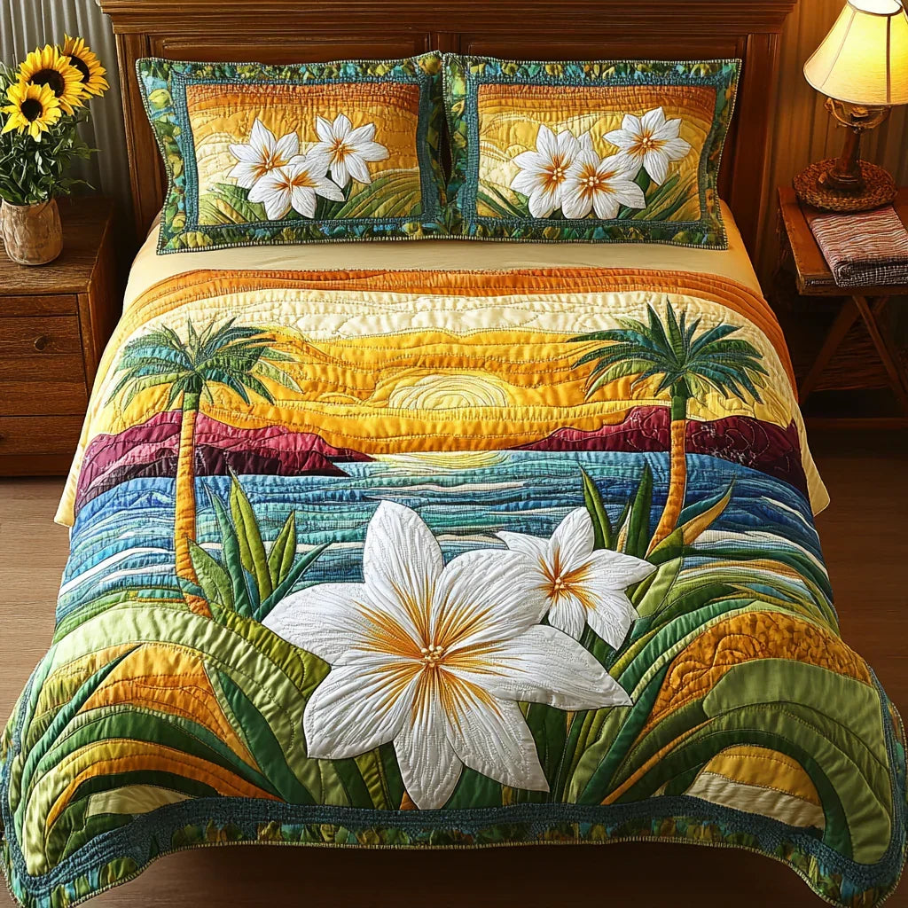 3-delige gestoffeerde bedset - Aloha Spirit