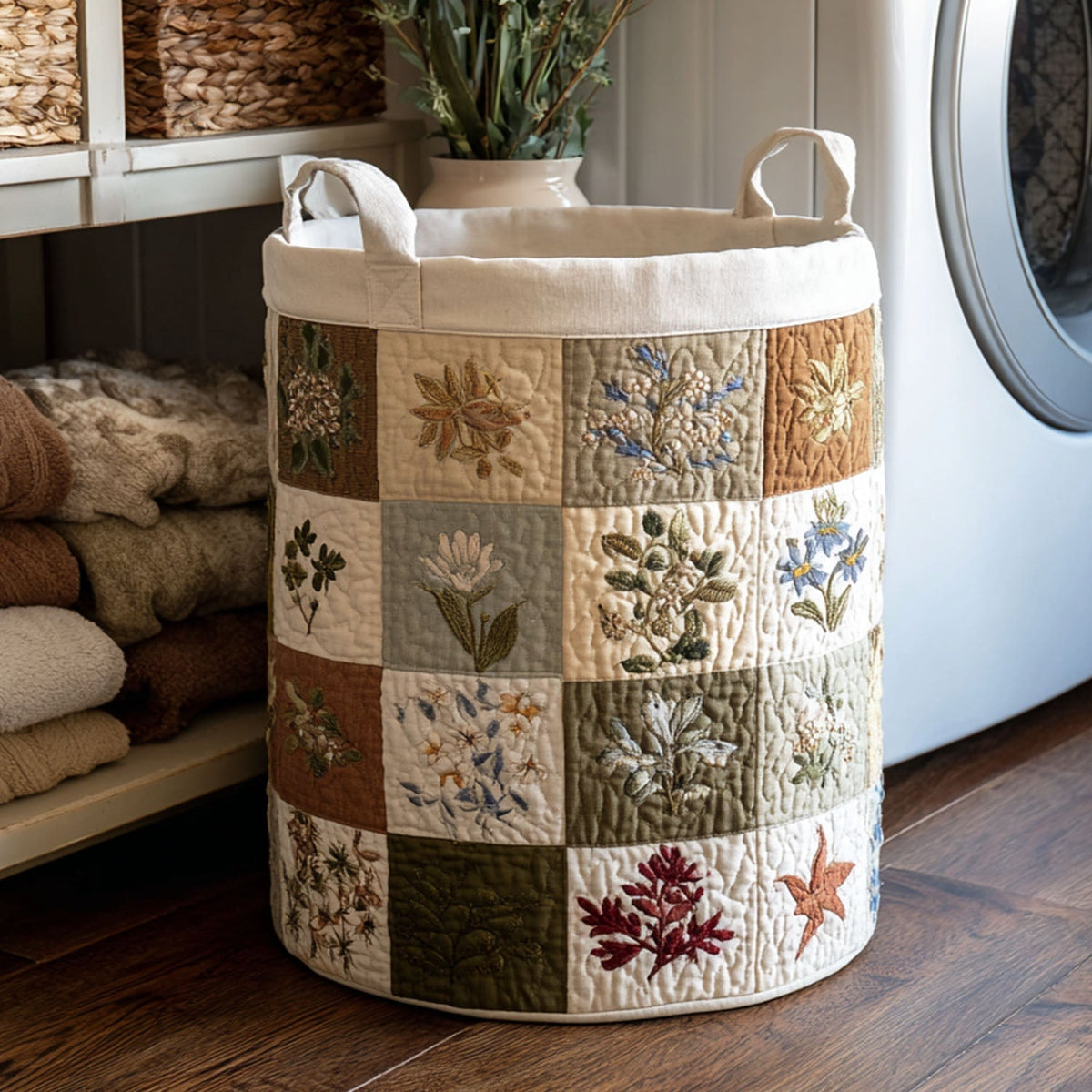 Gestoffeerde Wasmand - Bloemenaltaar