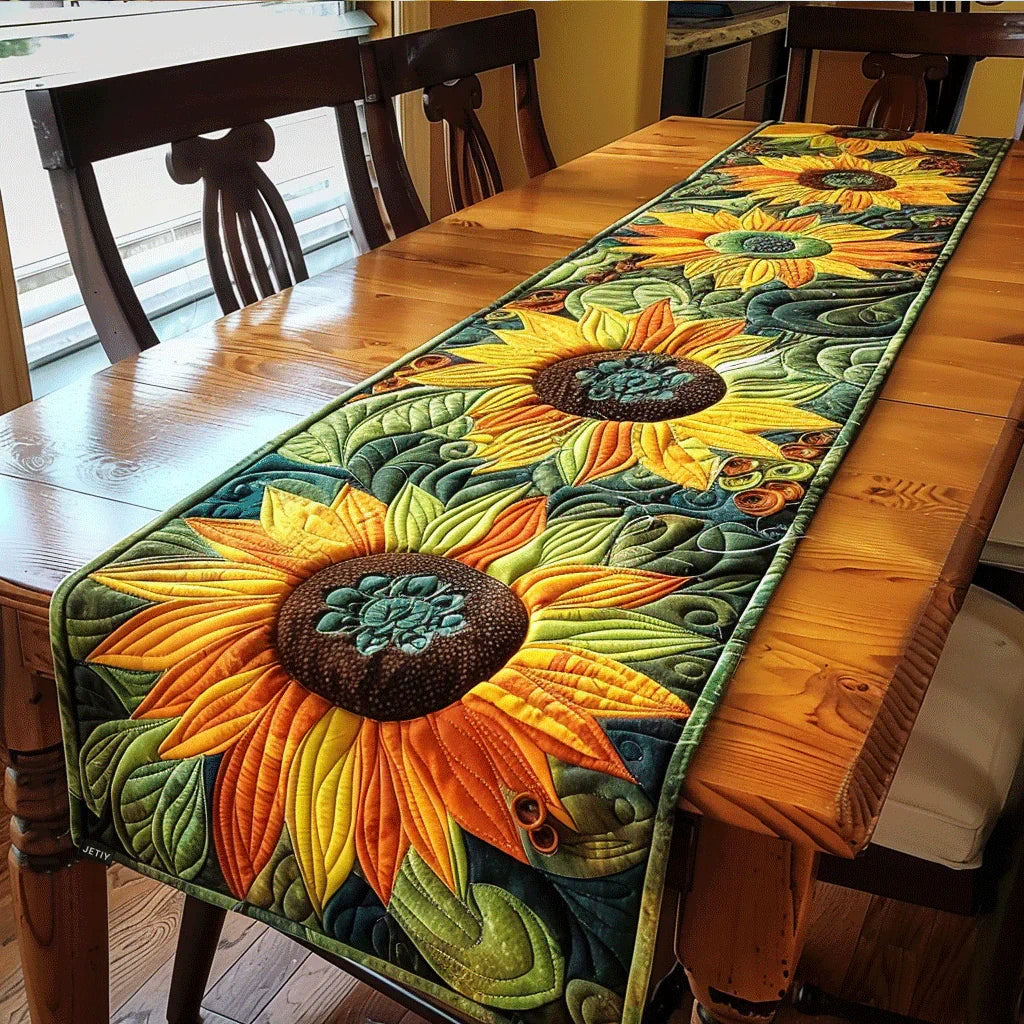 Gequilt Tafelkleed - Zonnebloem Tuin