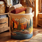 Gestoffeerde Wasmand - Herfst Rivier