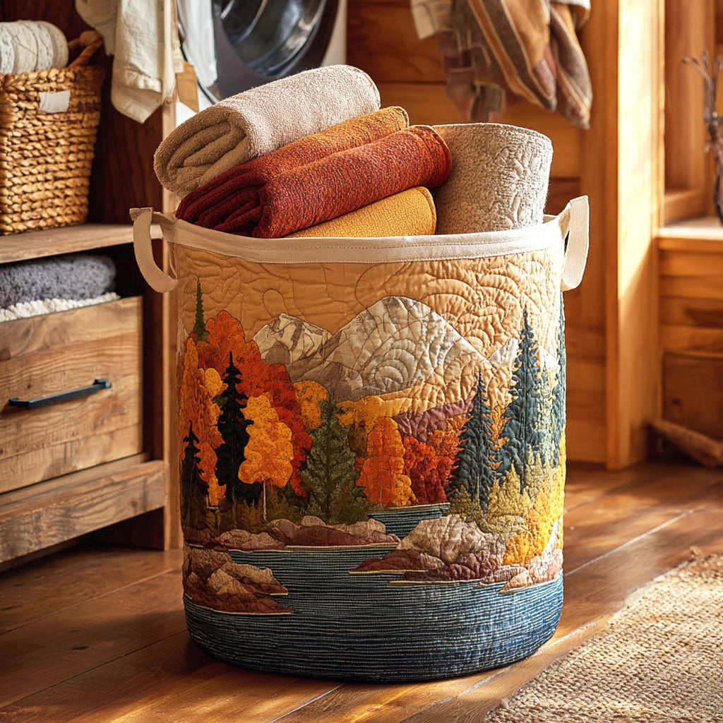 Gestoffeerde Wasmand - Herfst Rivier