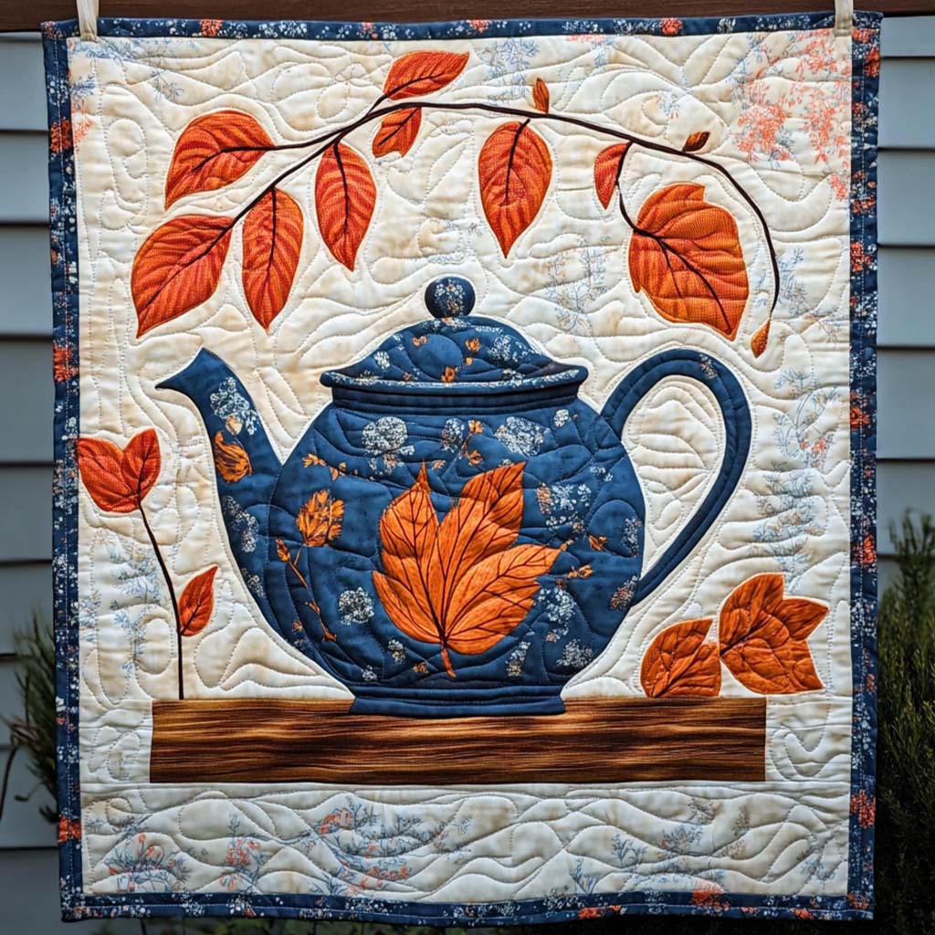 Geertje - Gewatteerde deken Kunstquilt voor Herfst