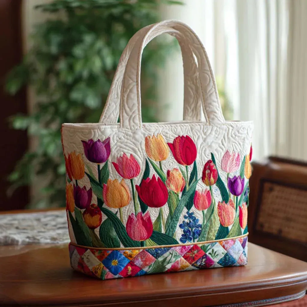 Gequilted Tas - Tulpen Tuin