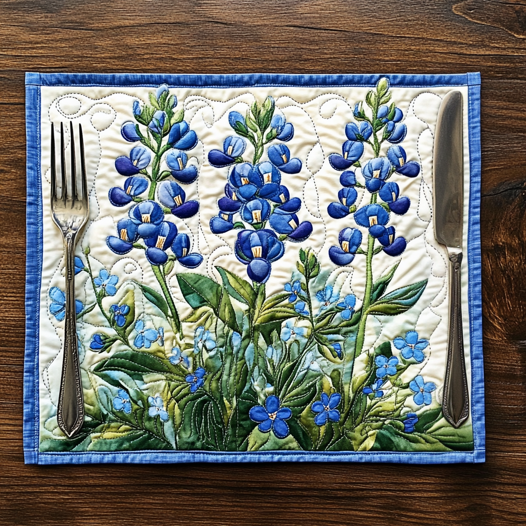 Wendy - Gewatteerde placemat Lupine Serenade