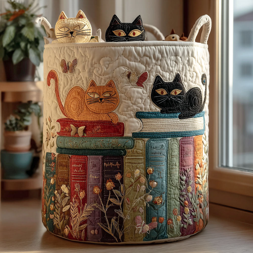 Gestoffeerde Wasmand - Kat
