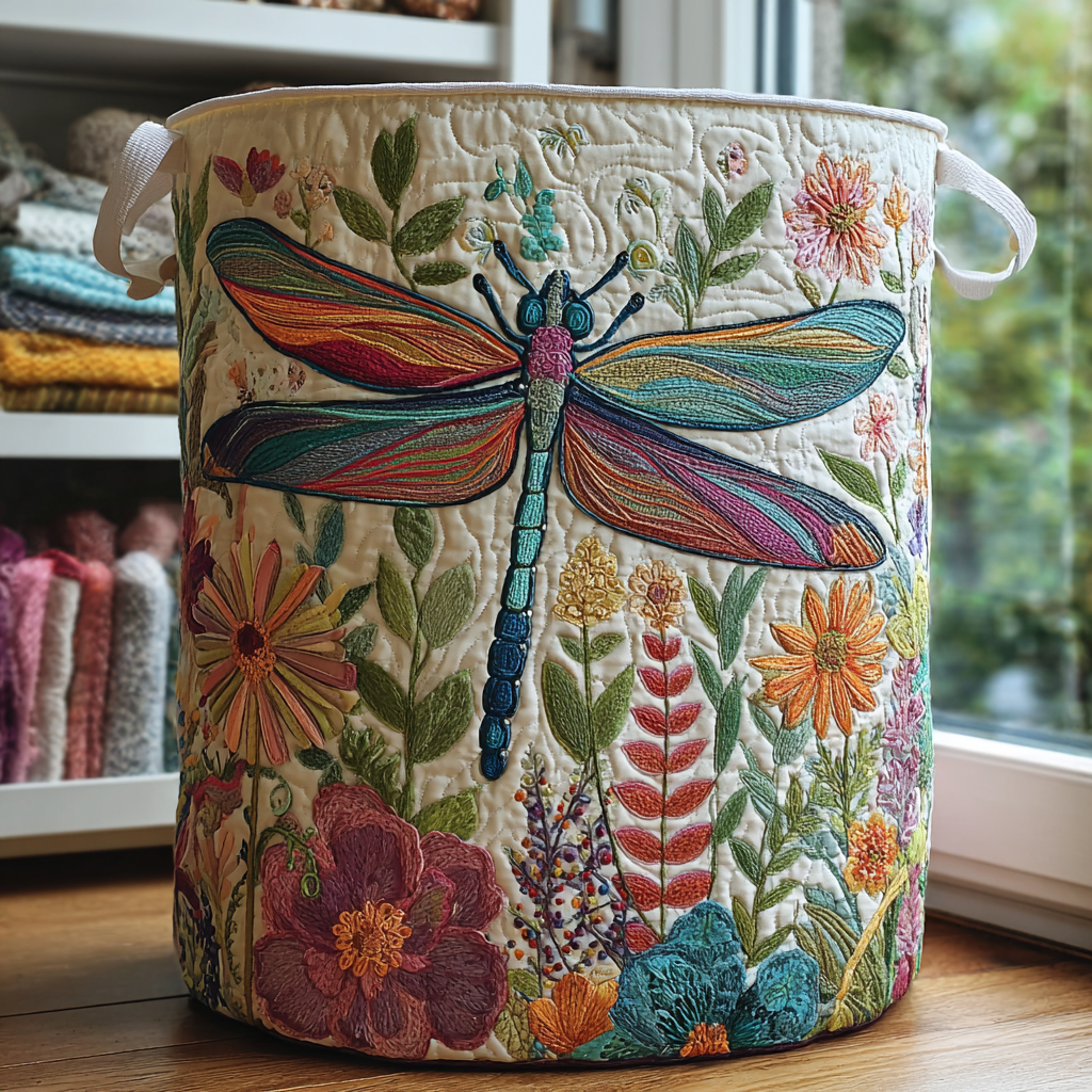 Gestoffeerde Wasmand - Tuin der Vlinders