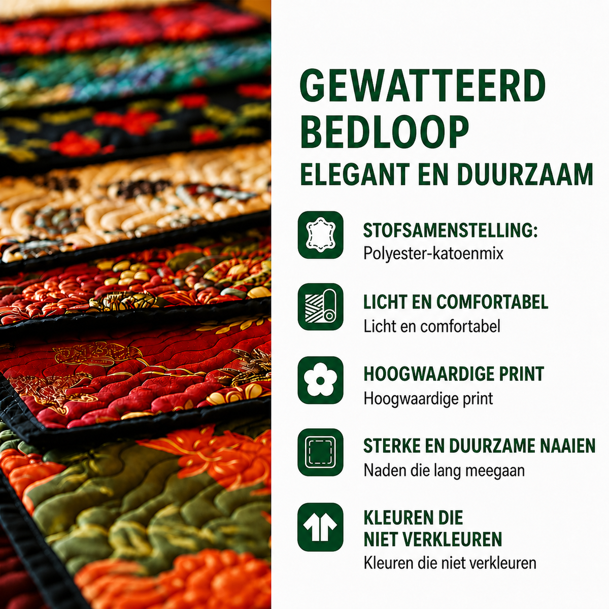 Femke - Gewatteerde bedsprei Magnolia Horizon