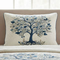 Gequilte Kussenhoes - Blauwe Sereniteit