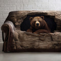 Sietske - Gewatteerde bankhoes Beer Grizzly