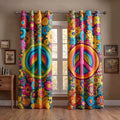 Janneke - Gewatteerde gordijnen Hippie Vredesdroom