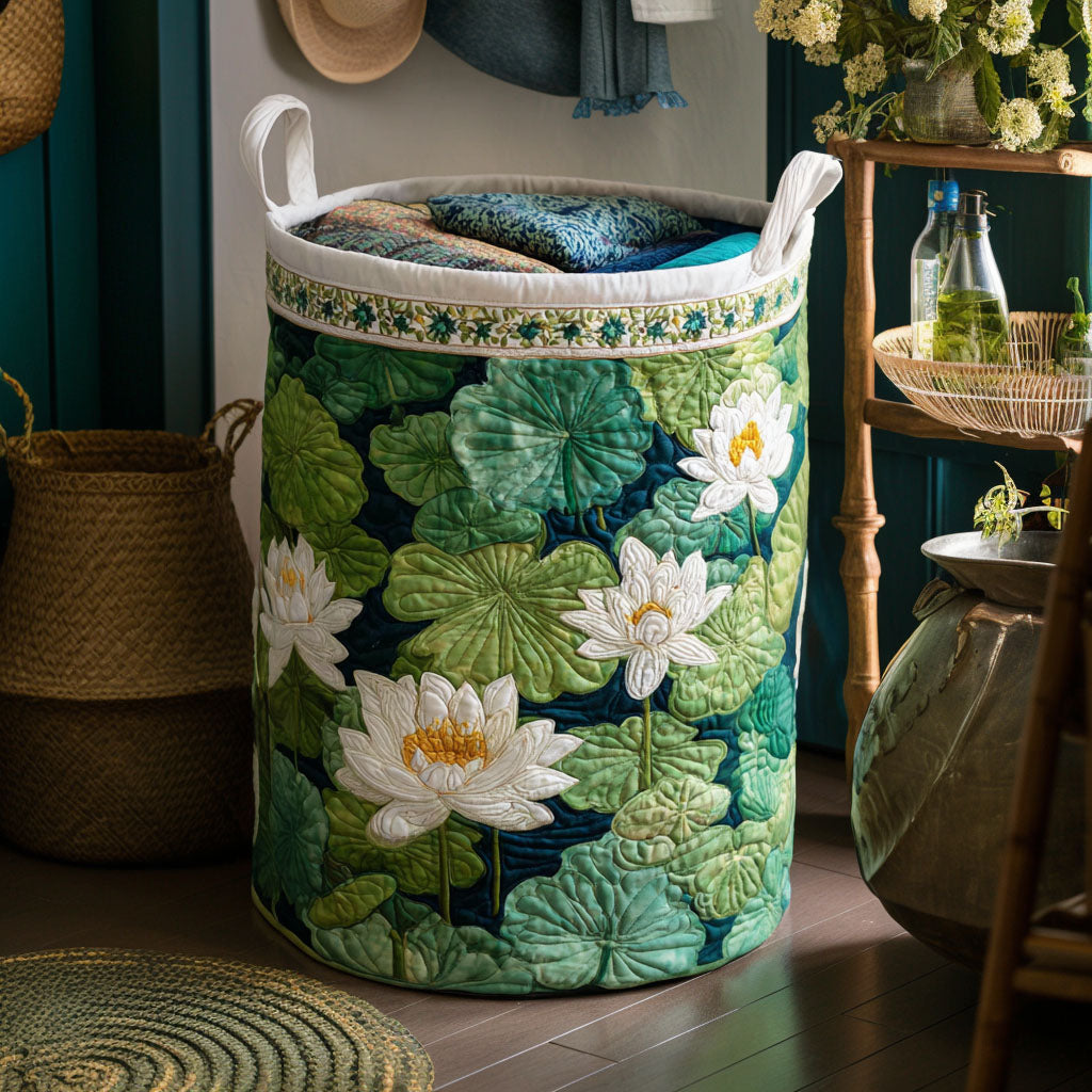 Gequiltde Wasmand - Frisheid van de Vijver met Waterlelies