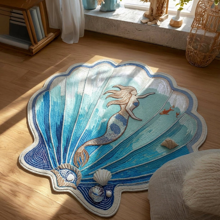 Saskia - Decoratief vloerkleed Vorm Gepersonaliseerd Lagune van de Zeemeerminnen