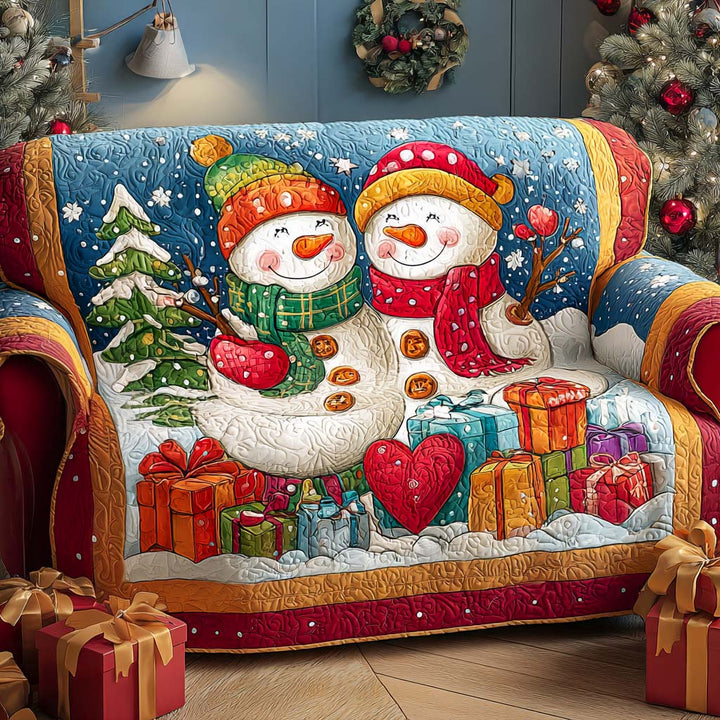 Astrid - Gewatteerde bankhoes Motief Kerst
