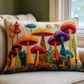 Gevoerde Kussenhoes - Paddenstoelen Tuin