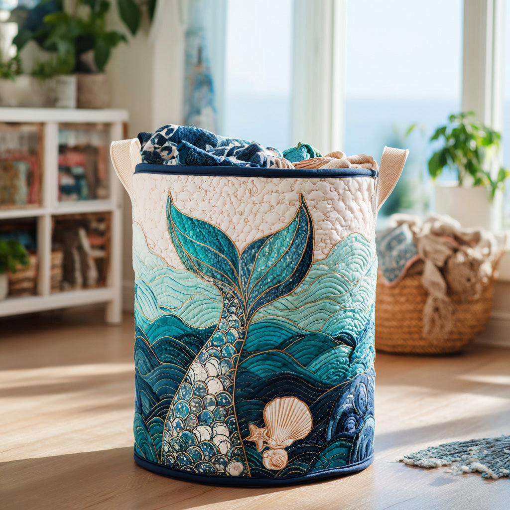 Gestoffeerde Wasmand - Mystiek Stroom