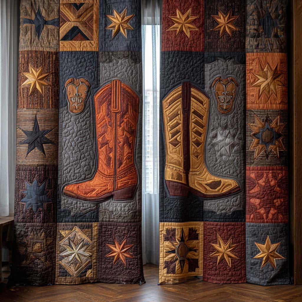 Lieke - Gewatteerde gordijnen Rodeo Patchwork