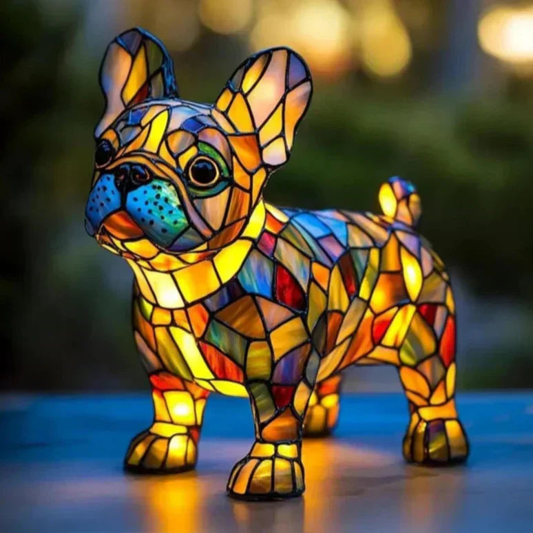 Bouledogue Éclatant in Glas-in-lood