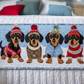 Lieke - Gewatteerde bedsprei Teckel van Kerst