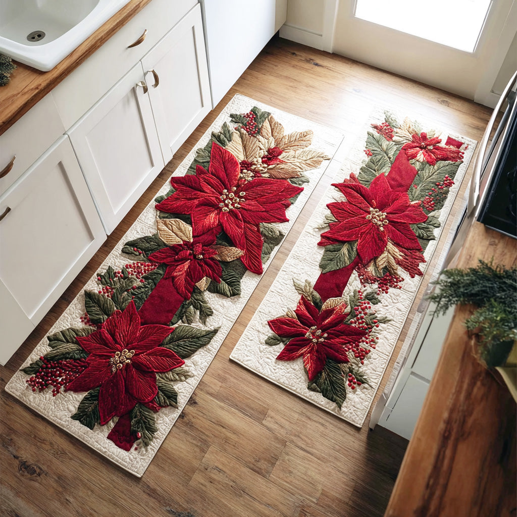 Evi - Keukenmat Kerst met Ster van Kerst Scharlaken