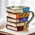 3D Aurora Boek Moka Tasse Handgemaakt