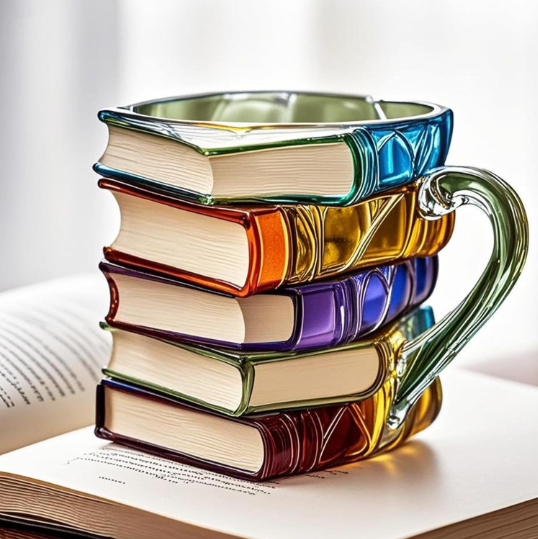 3D Aurora Boek Moka Tasse Handgemaakt