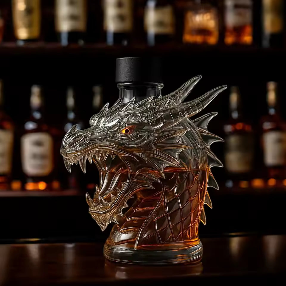 Draak Hoofd Whisky Fles