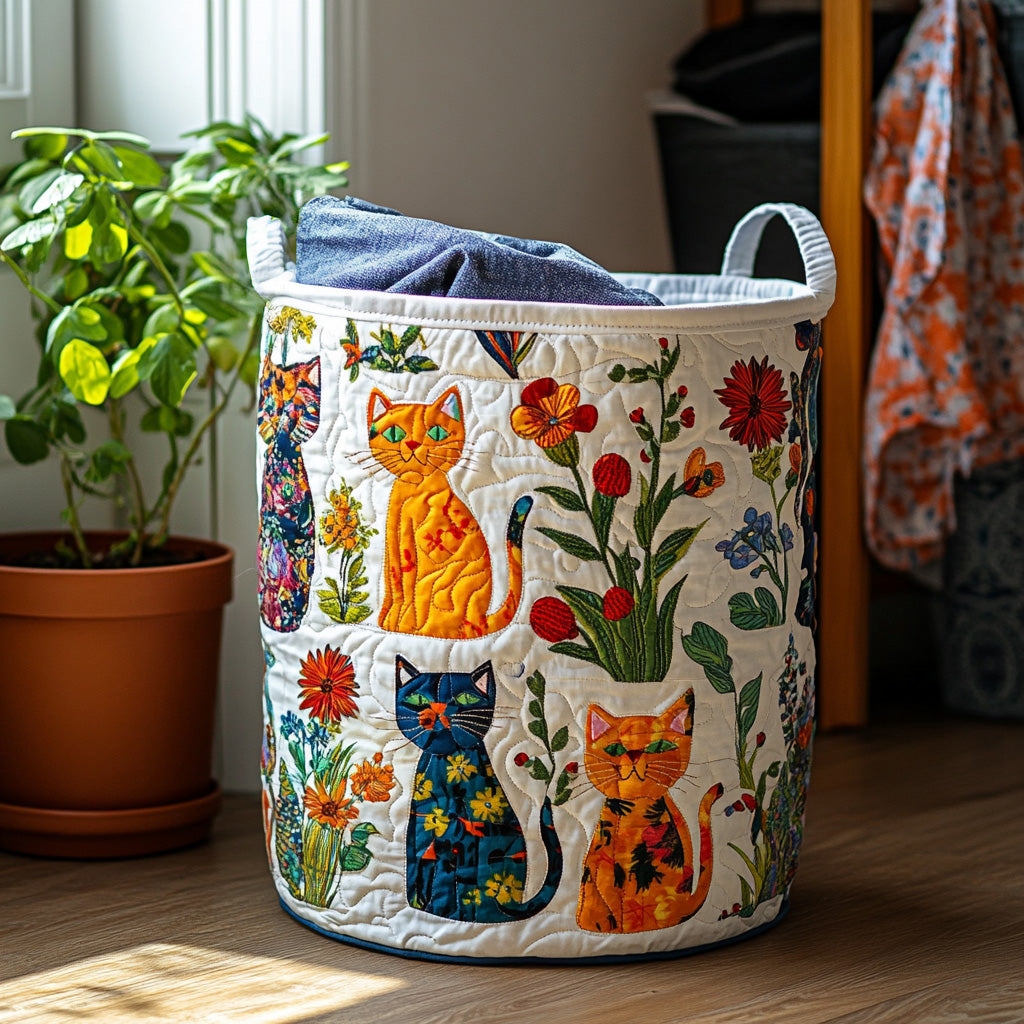 Gestoffe Wasmand - Katten