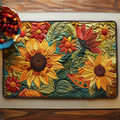 Lieke - Gewatteerde placemat Zonnebloem Zonexplosie
