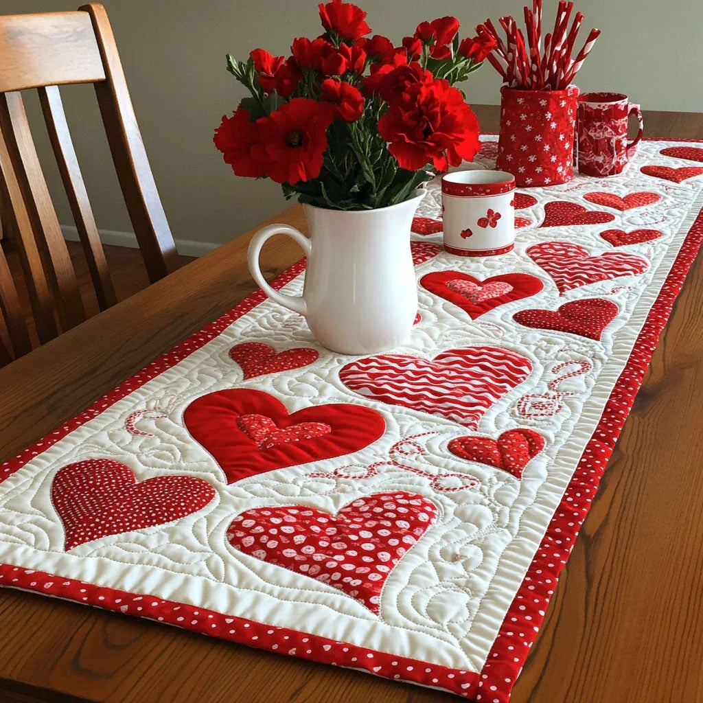 Quilted Tafelkleed - Warme Harten