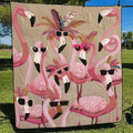 Carlijn - Gewatteerde deken Tropisch Flamingo Genot