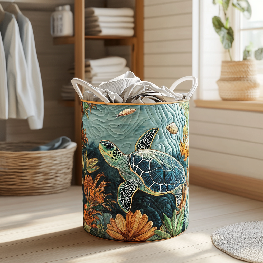 Gestoffeerde Wasmand - Baai van de Schildpadden