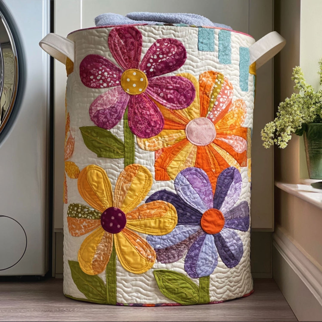 Gestoffeerde Wasmand - Dans van de Wilde Bloemen
