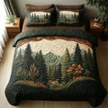 3-delige gestikte bedset - Wandeling in het Bos