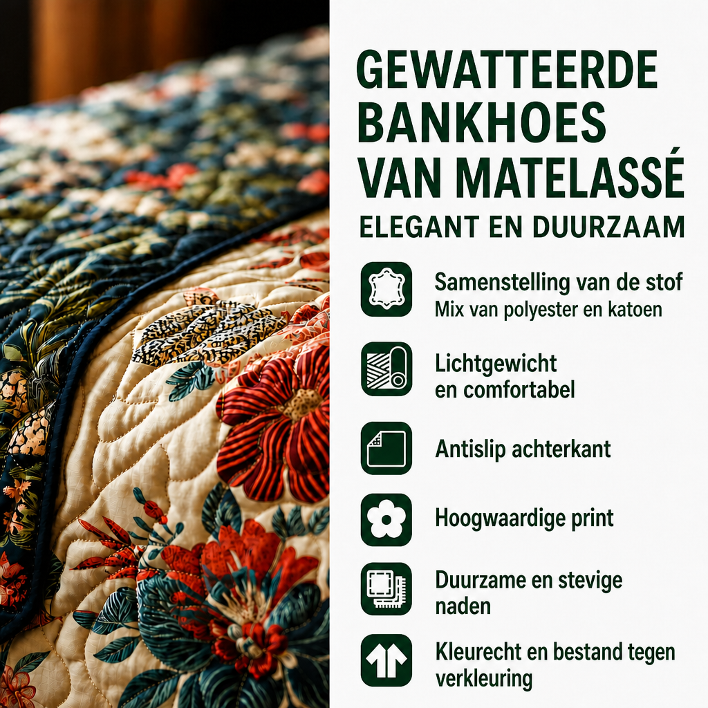 Marlies - Gewatteerde bankhoes Patroon Winters
