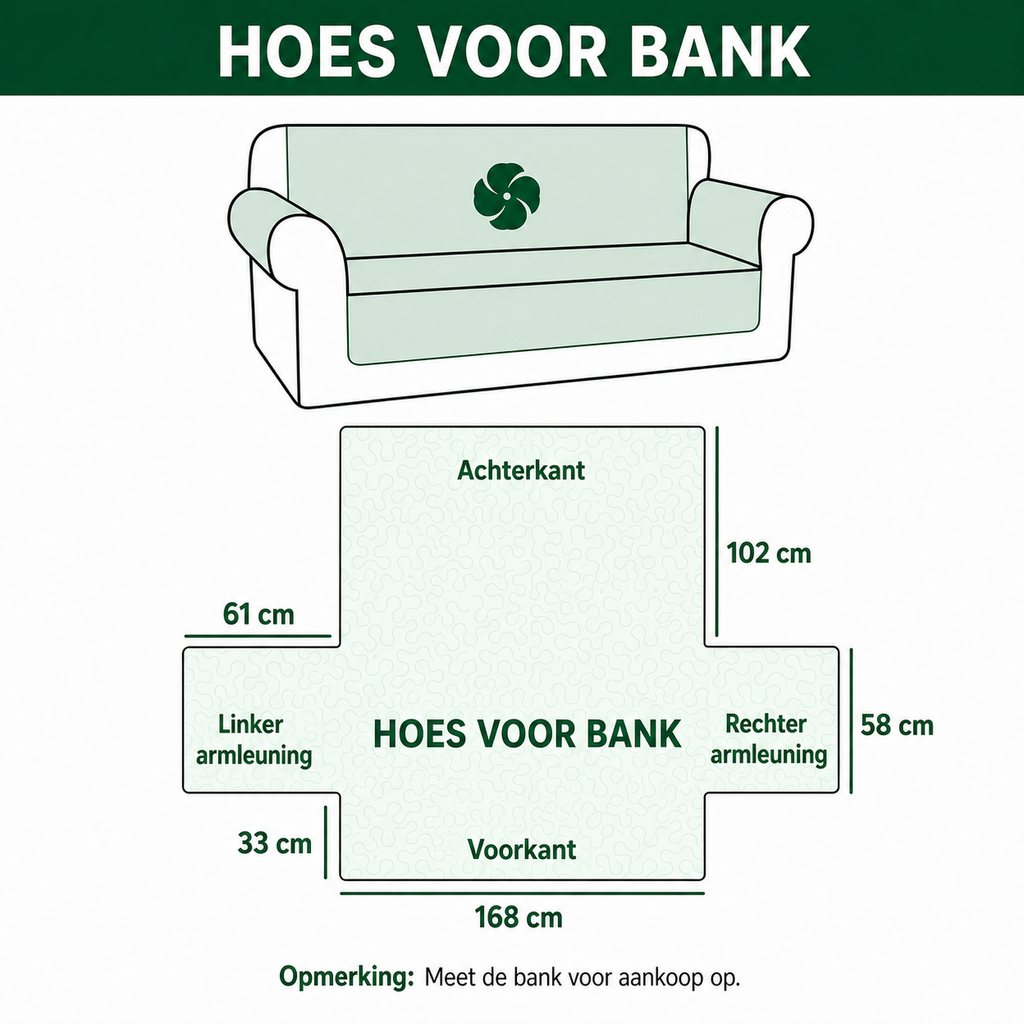 Tessa - Gewatteerde bankhoes Pootjes Kerst