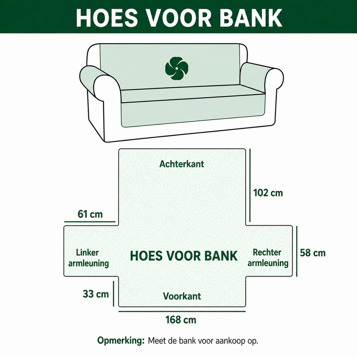 Sietske - Gewatteerde bankhoes Beer Grizzly