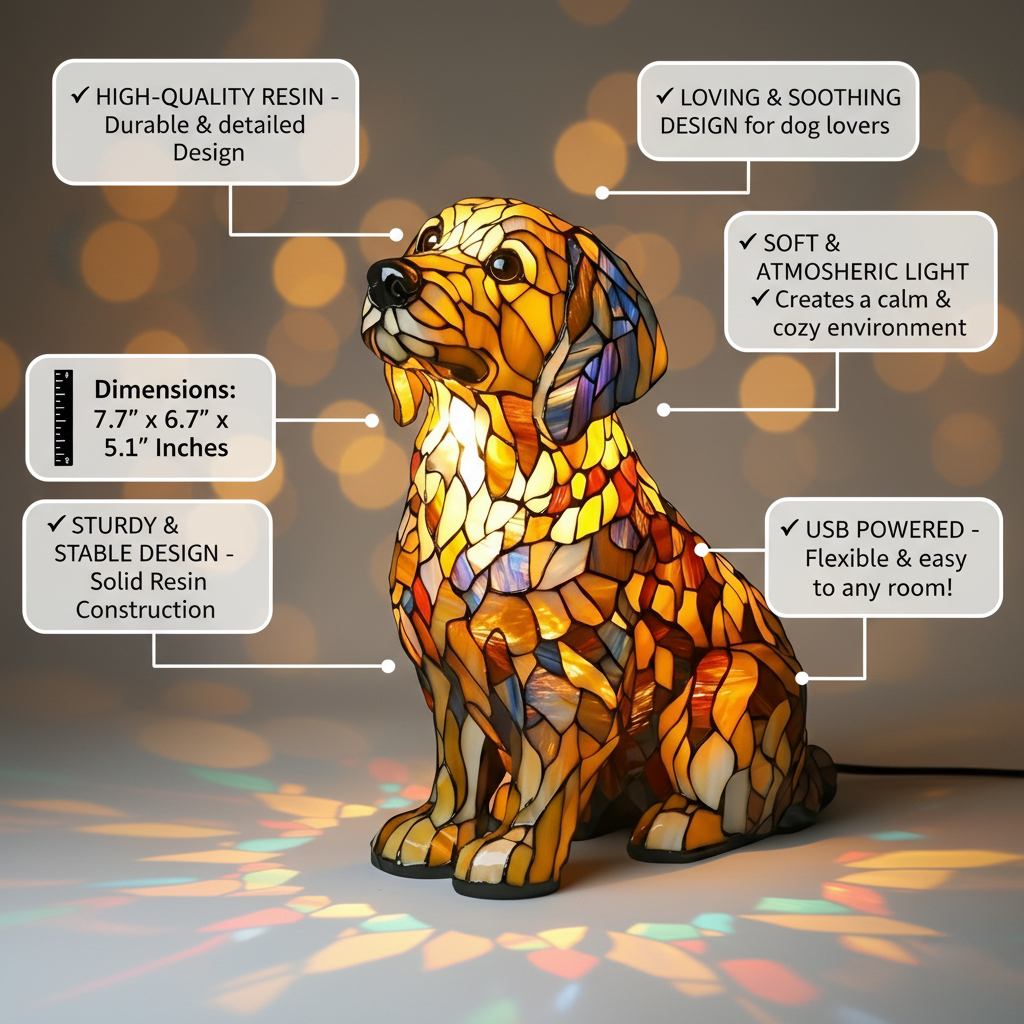 Figurita de Retriever Dorado Espiritual Lily — imagen 2