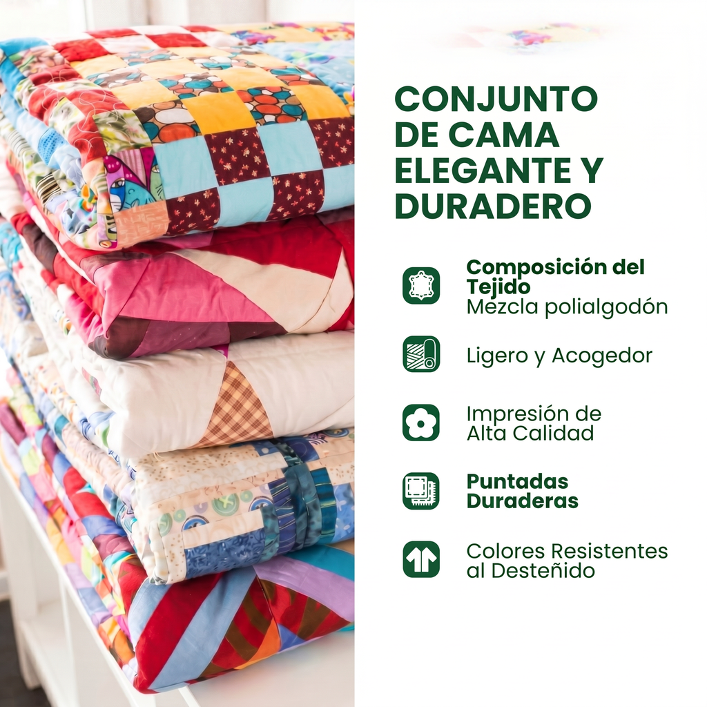 Conjunto de ropa de cama acolchada de 3 piezas - Animales del Bosque — imagen 9