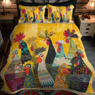 Juego de ropa de cama acolchada de 3 piezas — Gallo del Amanecer