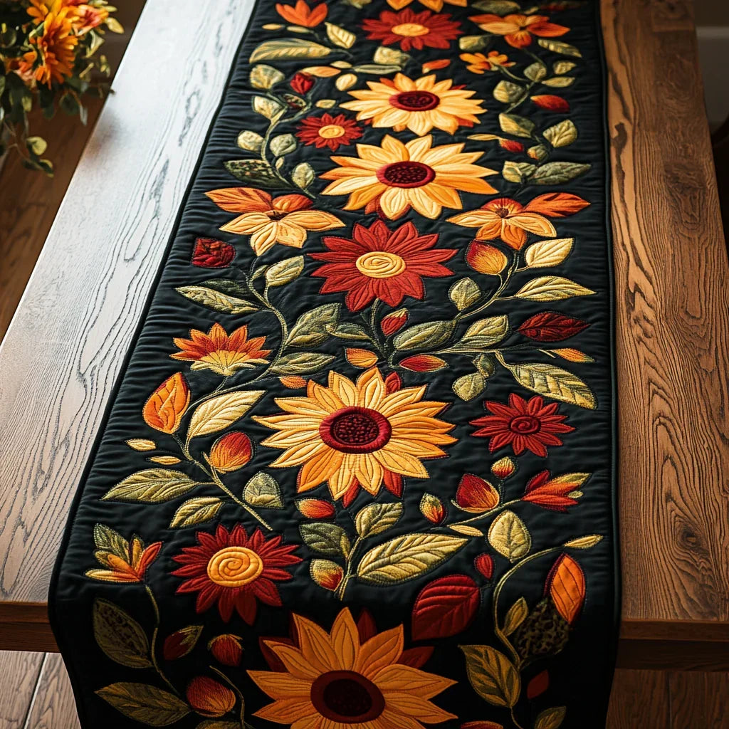 Camino de mesa acolchado - Girasol de Otoño — imagen 2