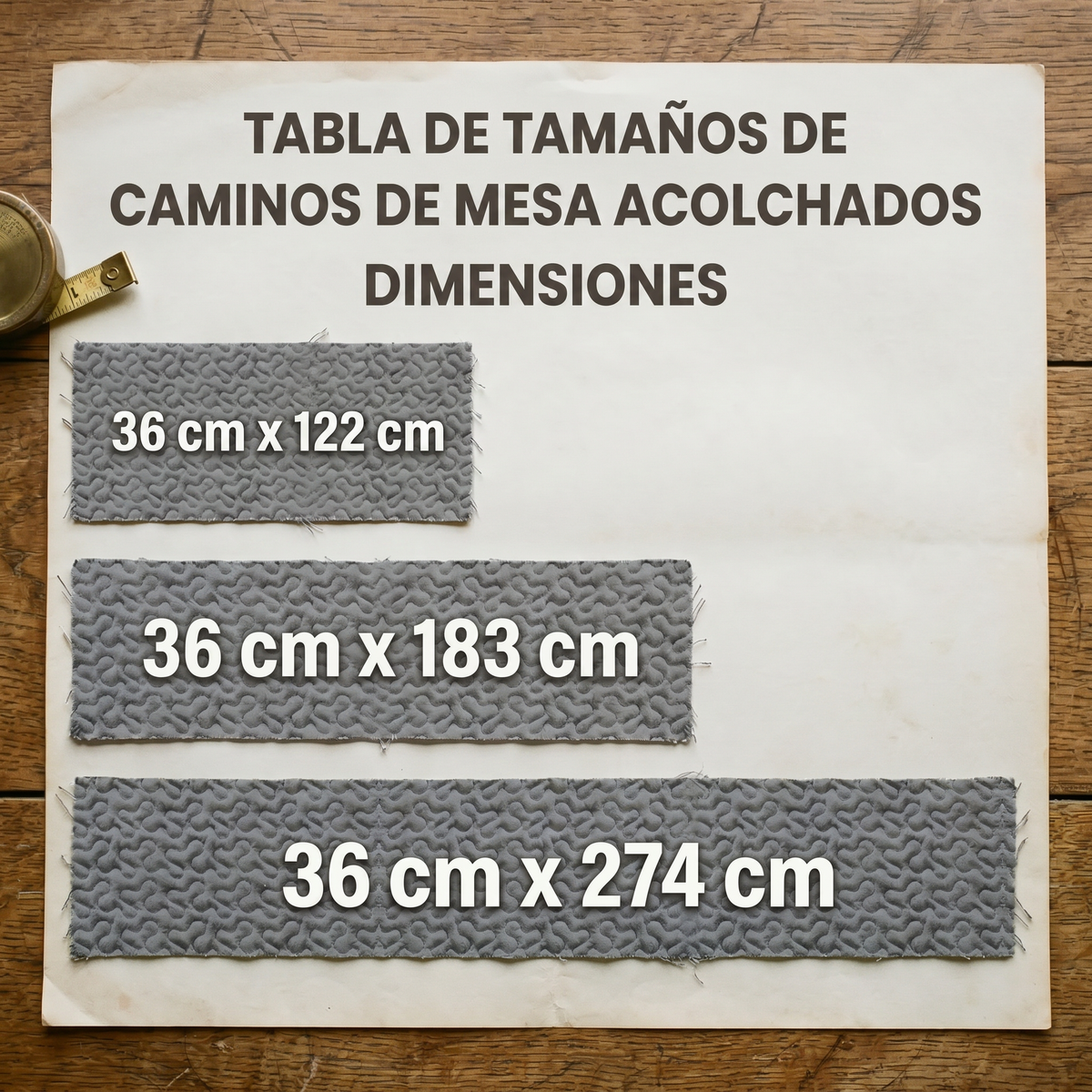 Camino de mesa acolchado - Paisaje de Pinos Nevados — imagen 2
