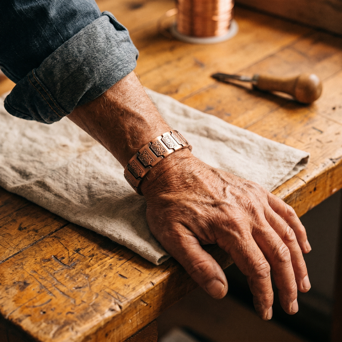 Pulsera de cobre para hombres Valle — imagen 2