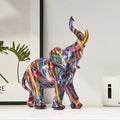 Artistieke Olifanten Sculptuur met Graffiti Ontwerp