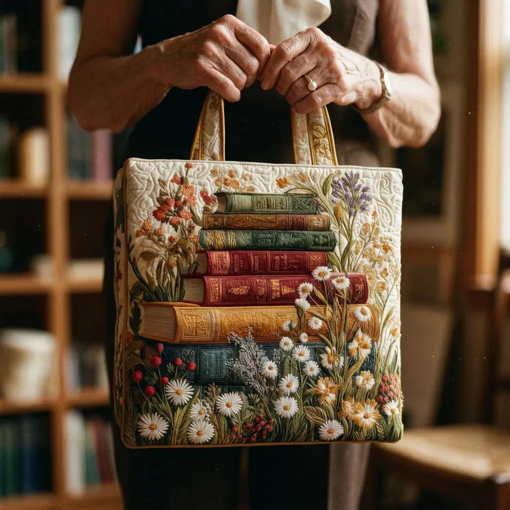 Handgemaakte Matelassé Tas - Bloemenmotief