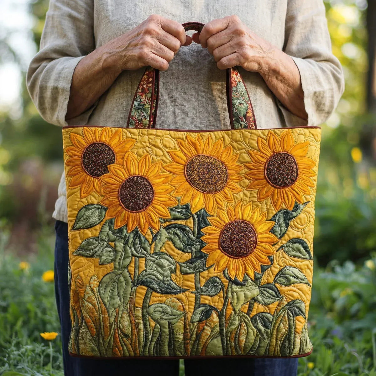 Sac Classique Matelassé - Zonnebloemen