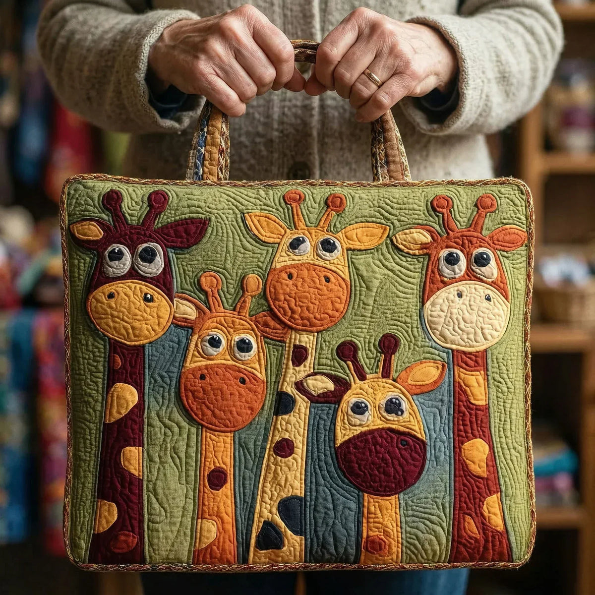 Gequiltede Tas - Giraffe
