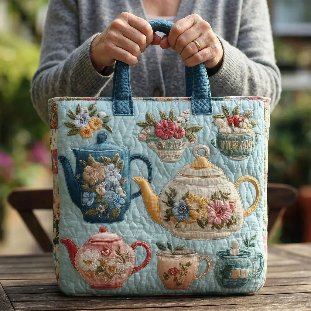 Gequilted Tas - Bloemenpatroon