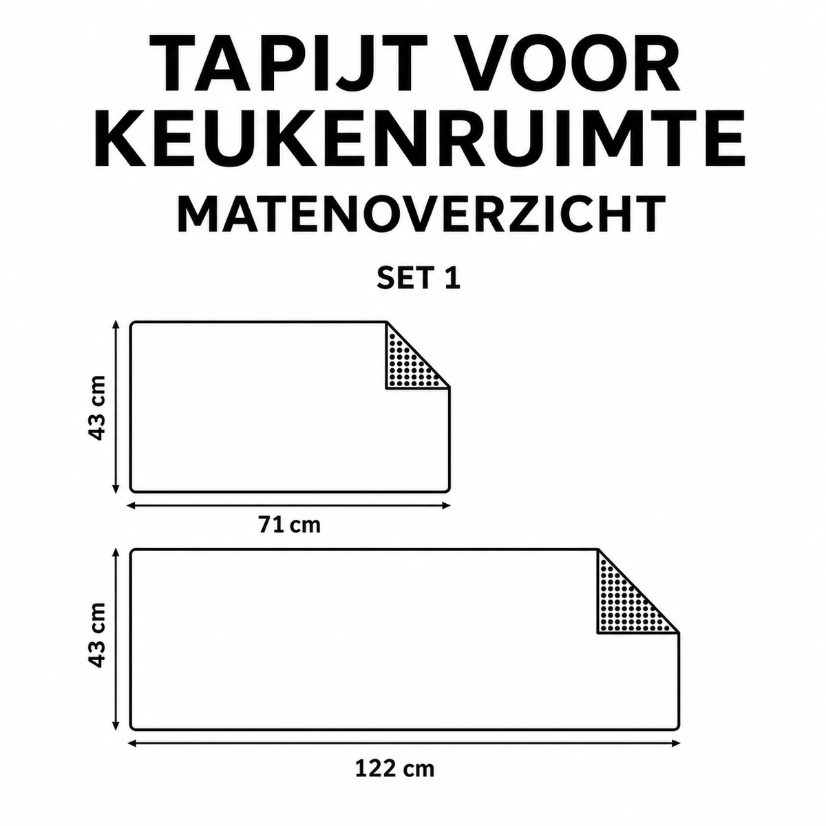Femke - Keukenmat Sprankelend Sneeuw